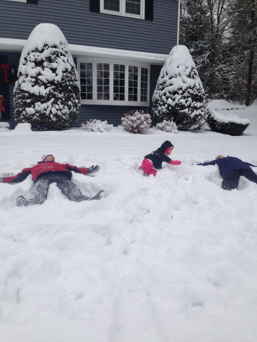 Family Snow Angels